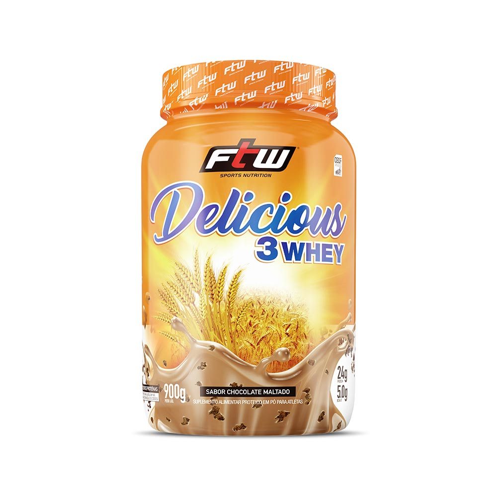 WHEY PROTEIN DELICIOUS CHOCOLATE MALTADO 900GR